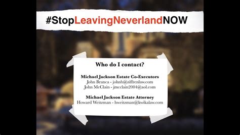 Stop The Leaving Neverland Documentary Now Full Contact List In