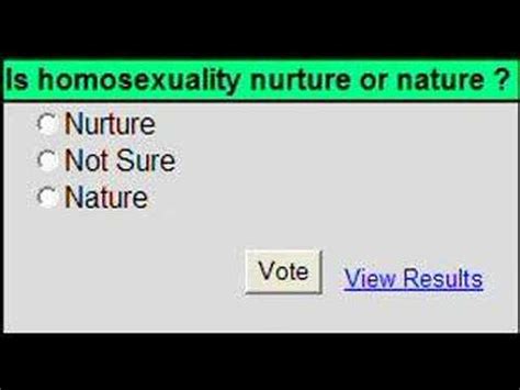Homosexuality Nurture Vs Nature YouTube