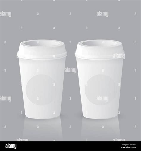 Takeout Coffee Cup Templates Over Grey Background Stock Vector Image
