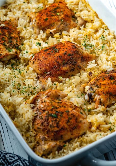 Oven Baked Chicken And Rice L From Scratch