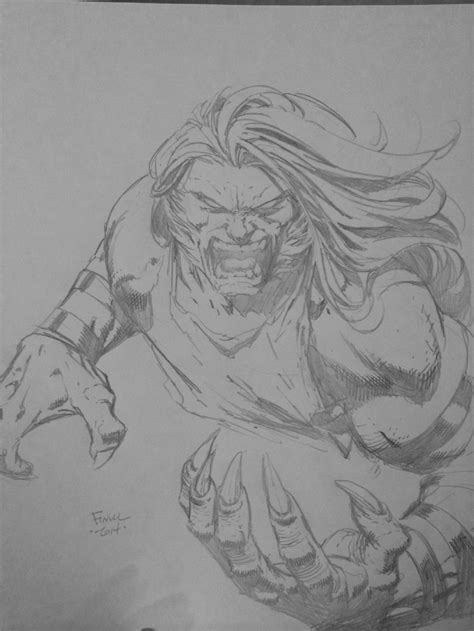 David Finch Ultimate Sabretooth In Cole Dimocks Commissions Comic