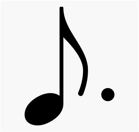 Filedotted Eighth Note Stem Up Dotted Eighth Note Symbol Hd Png