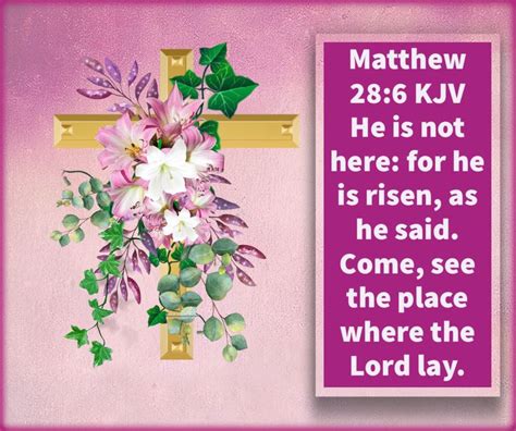 Matthew 286 Kjv He Is Not Here For He Is Risen As He Said Come See