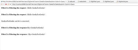Servlet FilterChain GeeksforGeeks