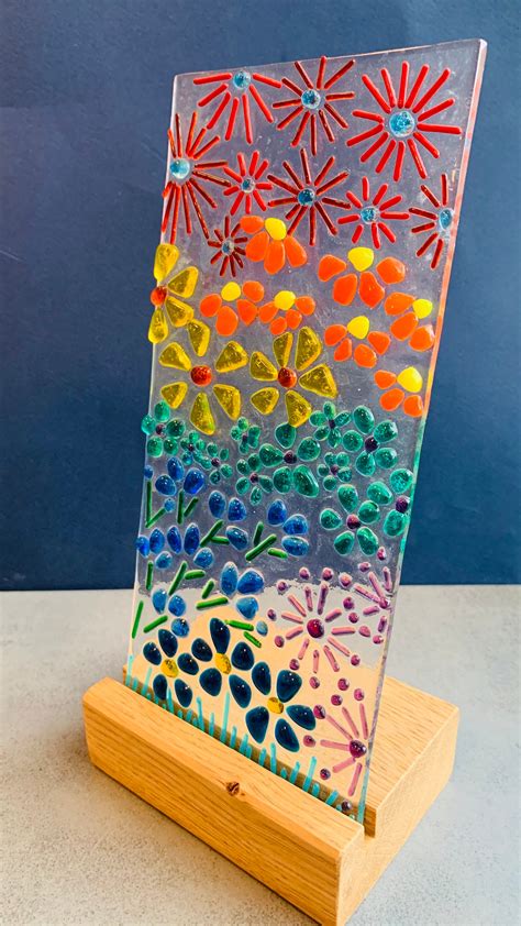 Craft Kit Make At Home Fused Glass Kit Glass Panel In Etsy