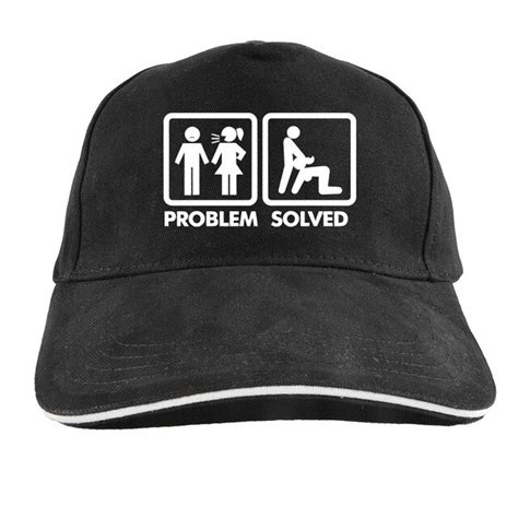 Problem Solved Funny Baseball Cap Originality Adult Humour Dad Hat