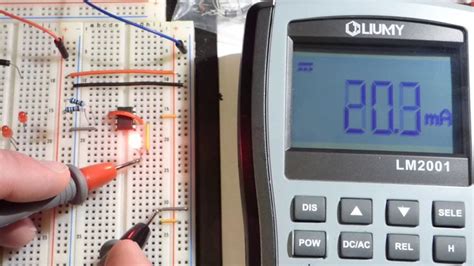 Quick Multimeter Current Measurements Of Electronics 741 Op Amp Output