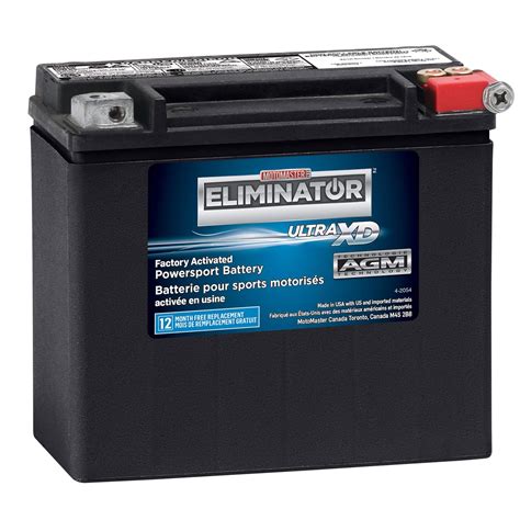 Motomaster Eliminator Agm Factory Activated Powersports Battery Etx20l