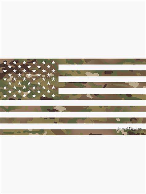 Us Flag Military Camouflage Sticker For Sale By Militarycanda
