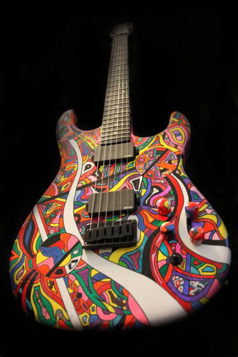 Picture Of Electric Guitar Mind Blowing Original Artwork Custom