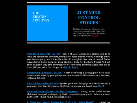 The Kristen Archives Just Mind Control Stories