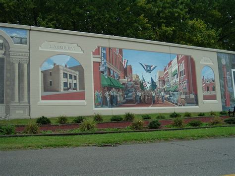 Catlettsburg Ky This Is A Floodwall Murial Of The Centennial Parade