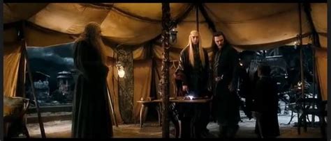 Thranduil Gandalf Bard And Bilbo In Thranduils Tent In The Hobbit