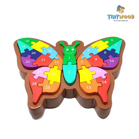 Butterfly Jigsaw Puzzle With Frame Tinywoodtoys