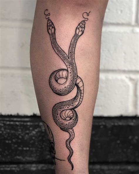 Two Headed Snake Tattoo By Lozzy Bones