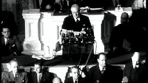 12 8 1941 Fdr Gives Speech After Pearl Harbor Attack