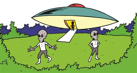 Aliens Landing On Earth Cartoon Clip Art Library