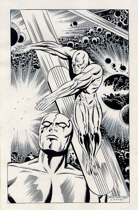 Silver Surfer After Jack Kirby Pencils By Ron Frenz Inks By Joe