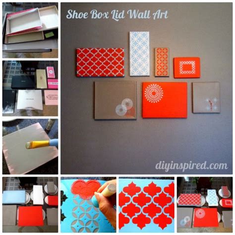 Diy Shoe Box Lid Wall Art Decoration Tutorial How To Instructions