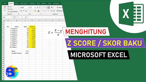 Cara Menghitung Z Score Dengan Excel Belajar Statistik Excel