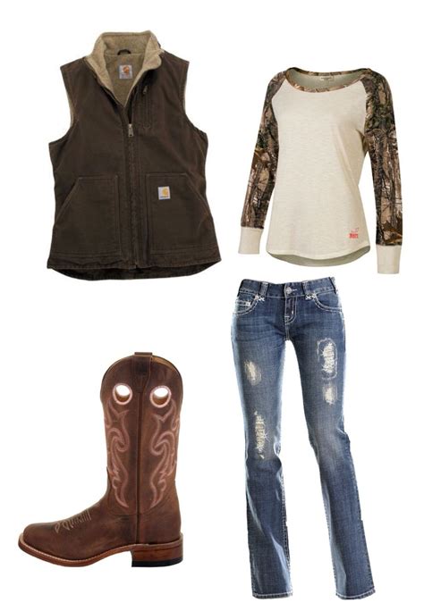 Cute Country Girl Redneck Cowgirl Outfit Camo Cowboy Boots Carhartt