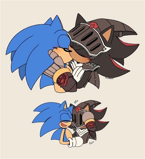 Sonic And Shadow Are Hugging Each Other