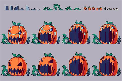Free Halloween Character Pixel Art Pack