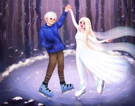 Jelsa Elsa And Jack Frost Fan Art Frozen 2rotg By Ack1999