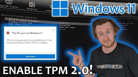 How To Enable Tpm 20 Ready For Windows 11 Msi Click Bios Step By
