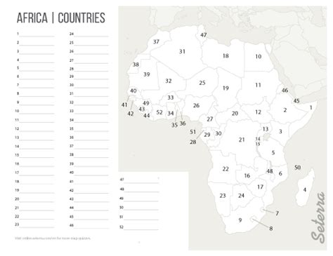 Printable Africa Countries Map Quiz Solutions In 2021