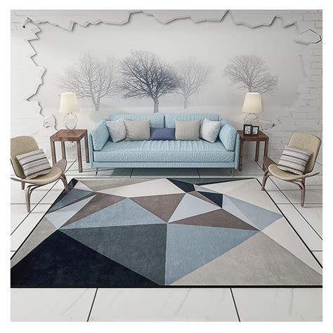 Modern Carpets For Living Room Rectangle Geometric Area