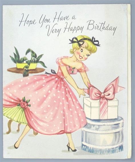 Pin By Marcie Fleischman On Vintage Birthday Greeting Cards Ii