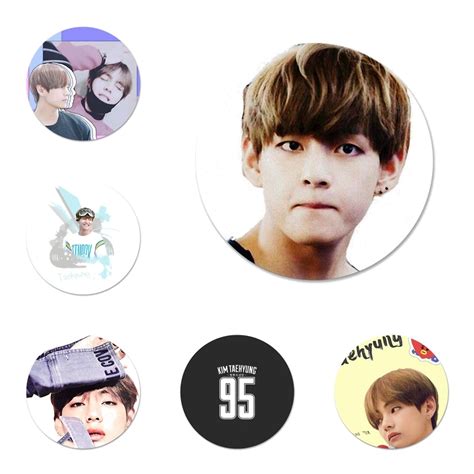 V Kim Taehyung Kpop Brooch Pin Cosplay Badge Accessories For Clothes Backpack Decoration T
