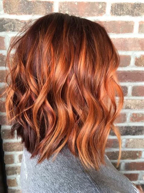Copper Scanning Balayage Hair Copper Red Balayage Hair Dark Auburn Hair