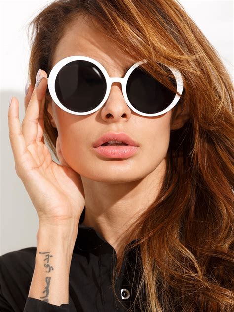 vintage white frame round lens sunglasses round lens sunglasses sunglasses white sunglasses