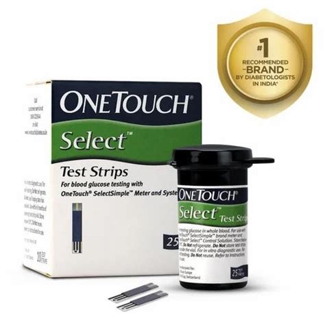 One Touch Select Test 25 Strips At Rs 672box One Touch Glucose Test