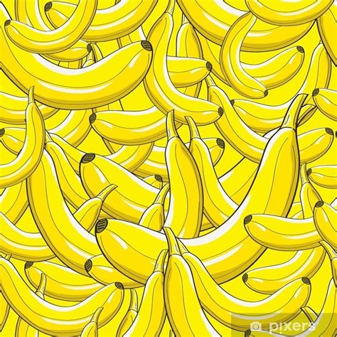 Wall Mural Modern Stylish Bright Yellow Banana Pattern Repeating