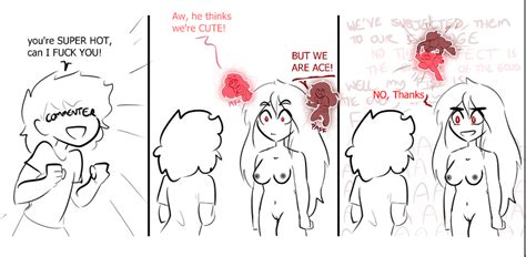 Rule 34 Asexual Casual Comic Completely Nude Confused Dialogue Edit Female Human Nipples
