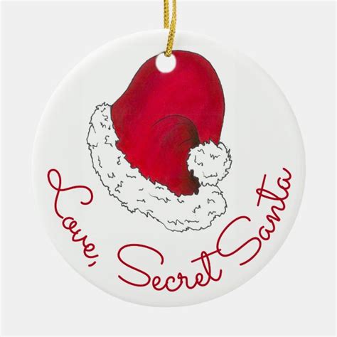 Love Secret Santa Claus Merry Christmas T Xmas Christmas Ornament