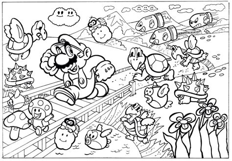 Dibujos Mario Bros Para Colorear Im Genes Se Imprimen Gratis