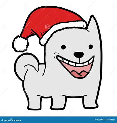 Crazy Christmas Dog Draw Stock Vector Illustration Of Holiday 133596485
