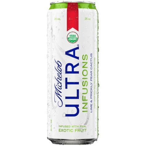 Michelob Ultra Infusions Lime And Prickly Pear Cactus Light Beer 25 Fl