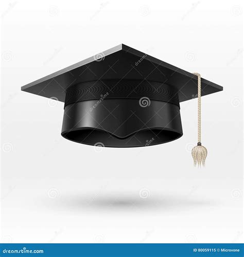 Casquillo Académico De La Graduación Sombrero Ilustración Realista Del