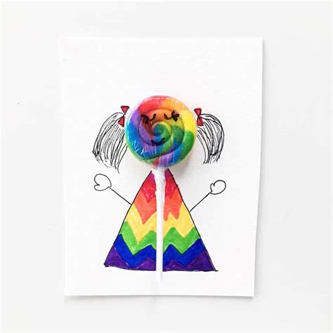 Below you can find some amazing lollipops cards design. HANDMADE RAINBOW CANDY LOLLIPOP CARDS