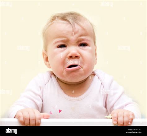 Portrait Of Crying Baby Girl Stock Photo Alamy