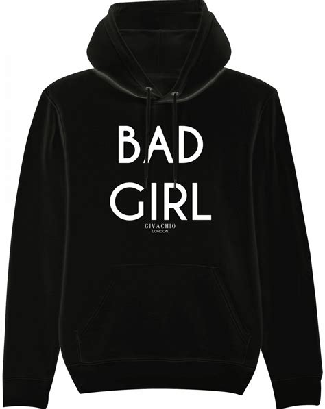 Bad Girl Print Black Or White Hoody Givachio London