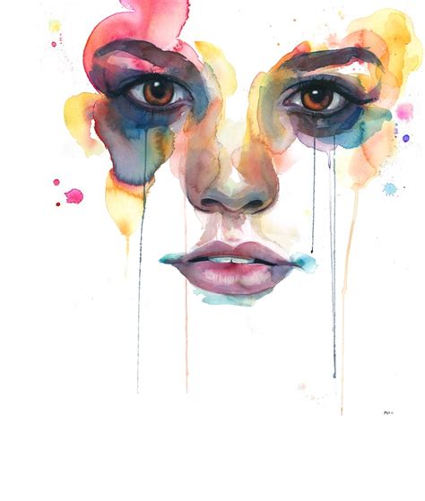 Watercolour Art Watercolor Face Art Design