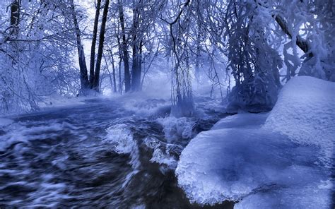Winter River 1680 X 1050 Forest Photography Miriadnacom