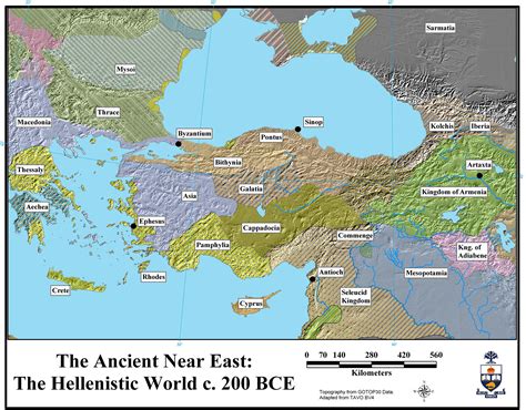 Map Kingdoms And Regions Of The Hellenistic Greece And Anatolia