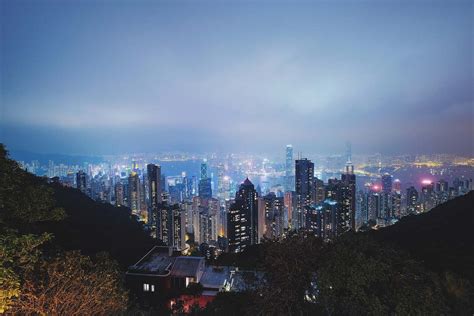 City Aerial Photography Of Cities During Night Time Hong Kong Image